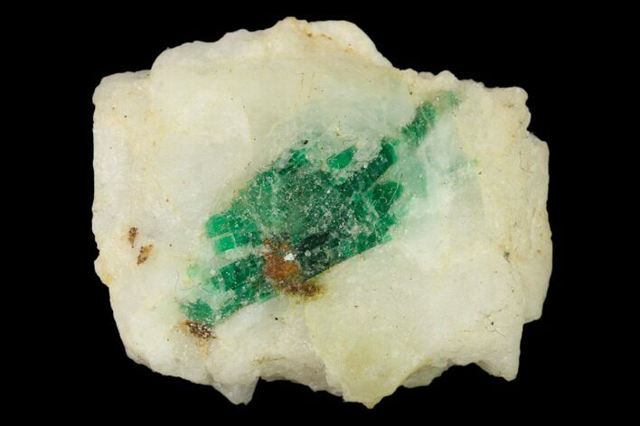 Beryl (Var Emerald) in Calcite - Khaltoru Mine, Pakistan #138912